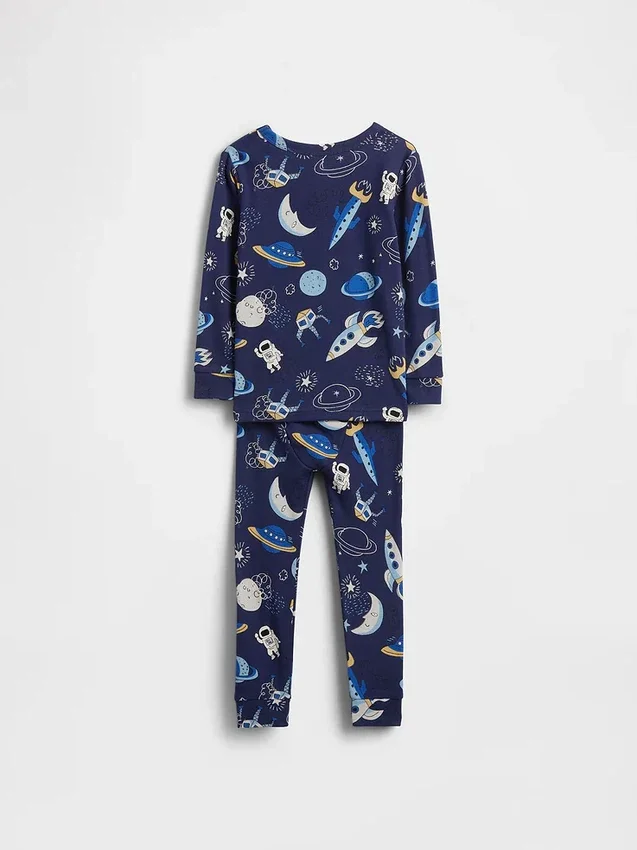 Baby & Toddler Organic Brushed Cotton Space Pj Set