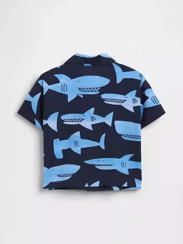 Baby & Toddler Organic Cotton Poplin Print Shirt