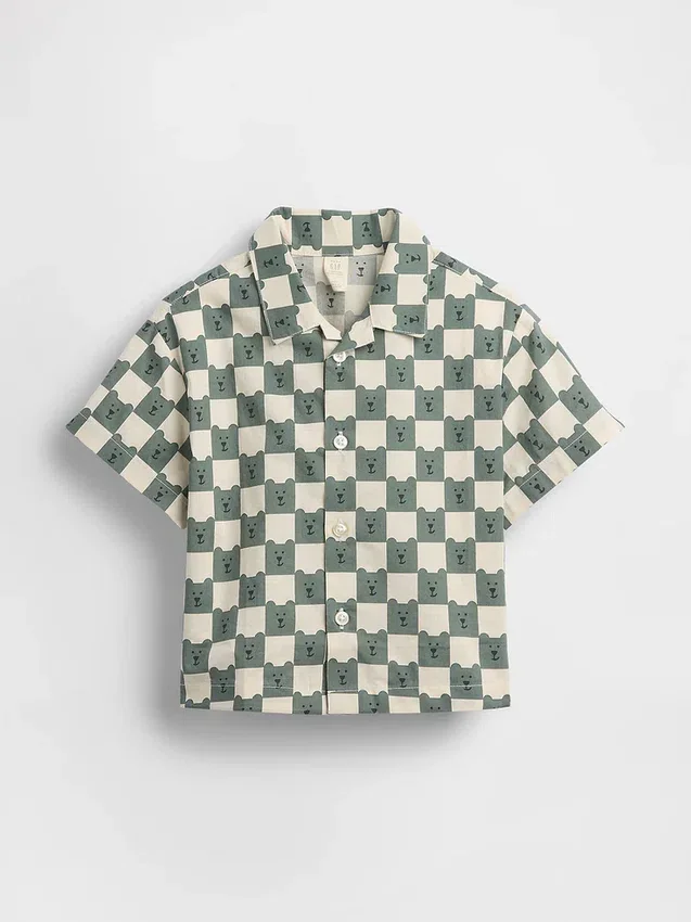 Baby & Toddler Organic Cotton Poplin Print Shirt