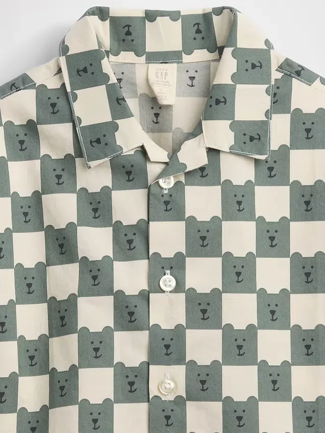 Baby & Toddler Organic Cotton Poplin Print Shirt