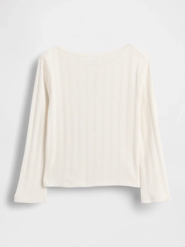 Baby & Toddler Pointelle Bow Top