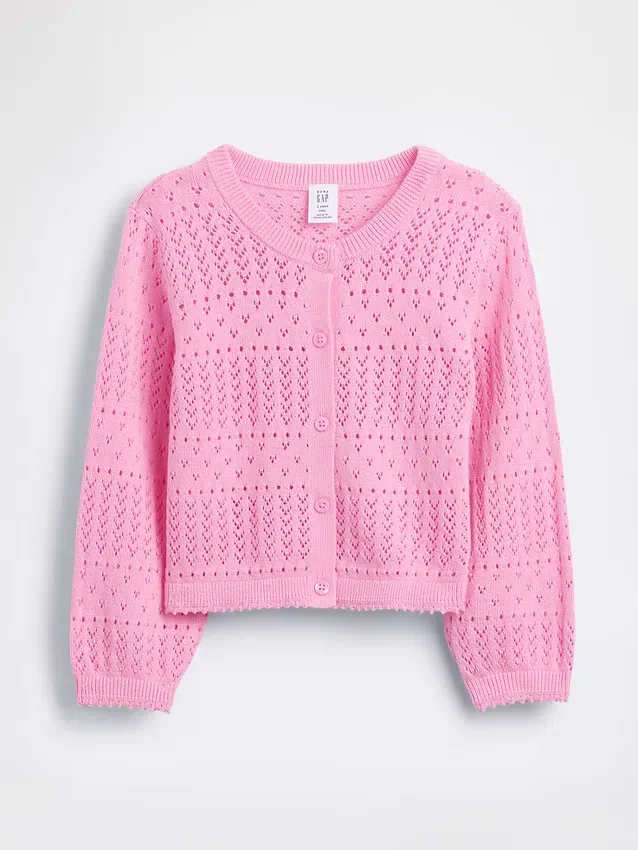 Baby & Toddler Pointelle Cardigan Sweater