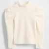 Baby & Toddler Puff-Sleeve Rib Mockneck
