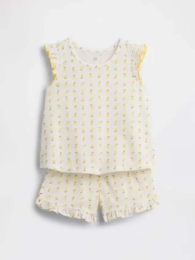 Baby & Toddler Recycled Ruffle Fruit Pj Short Set