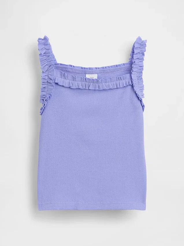 Baby & Toddler Rib Ruffle Apron Tank Top