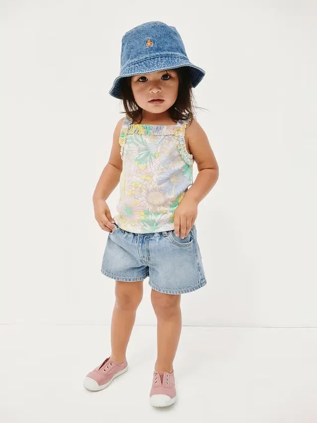 Baby & Toddler Rib Ruffle Apron Tank Top