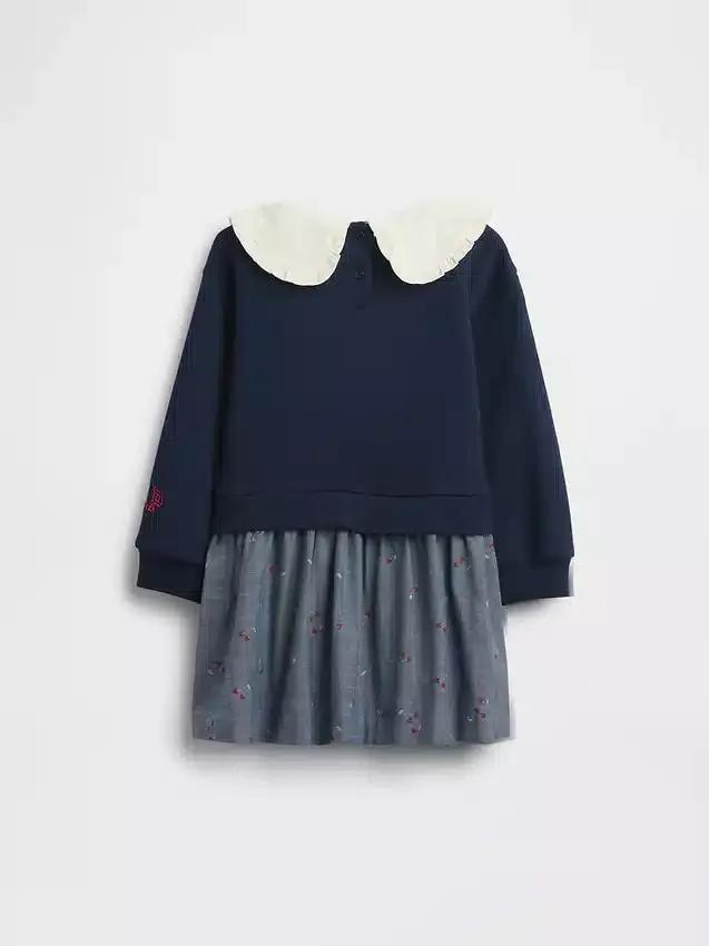 Baby & Toddler Snoopy Ruffle Collar Sweatshirt Dress
