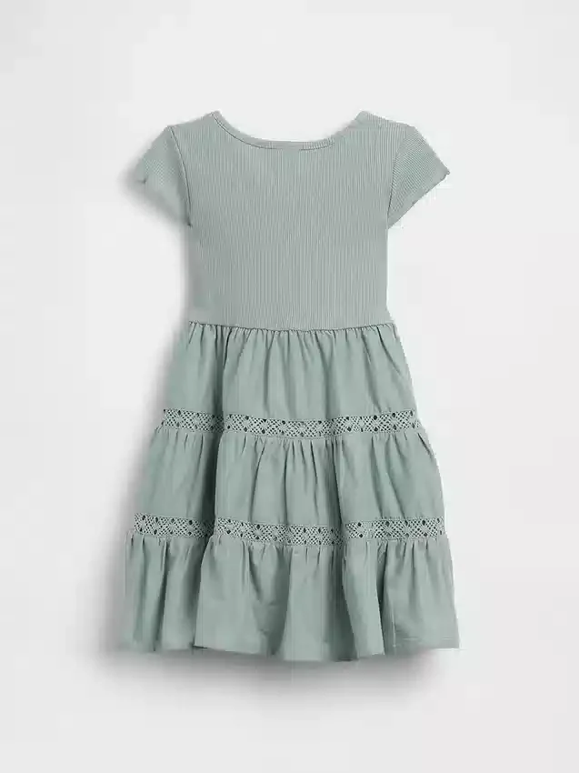 Baby & Toddler Tiered Lace-Trim Dress