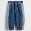 Baby & Toddler Two-Tone Pull-On Barrel Jeans