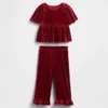 Baby & Toddler Velour Ruffle Outfit Set