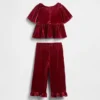 Baby & Toddler Velour Ruffle Outfit Set