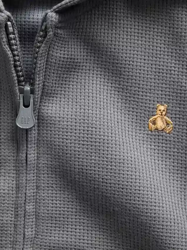 Baby & Toddler Waffle Zip Hoodie
