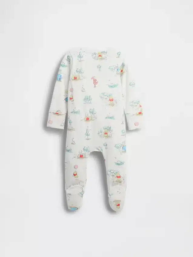 Baby Winnie the Pooh Organic Cotton Footed One-Piece