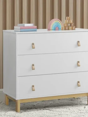 Babygap Legacy 3 Drawer Dresser with Leather Pulls and Interlocking Drawers