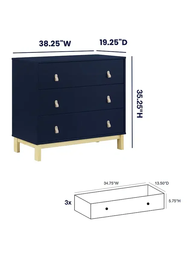 Babygap Legacy Pulls 3 Drawer Dresser