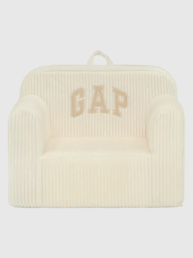 Babygap Ribbed Velour Logo Foam Chair