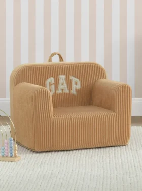 Babygap Ribbed Velour Logo Foam Chair
