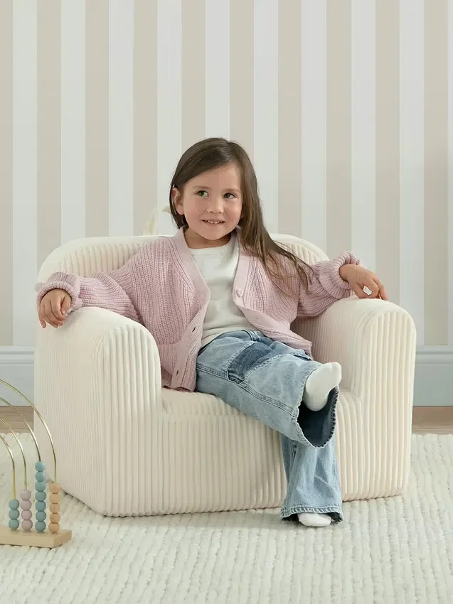 Babygap Ribbed Velour Logo Foam Chair