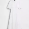 Barrel-Sleeve Maxi Shirtdress
