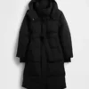 Belted Long Puffer Coat