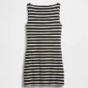 Boatneck Knit Mini Shift Dress