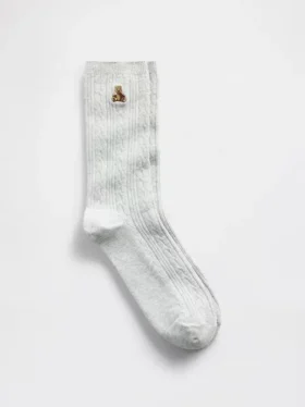 Brannan Bear Cable-Knit Crew Socks