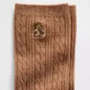 Brannan Bear Cable-Knit Crew Socks