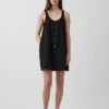 Button-Front Mini Dress