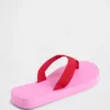 Canvas Platform Flip Flops