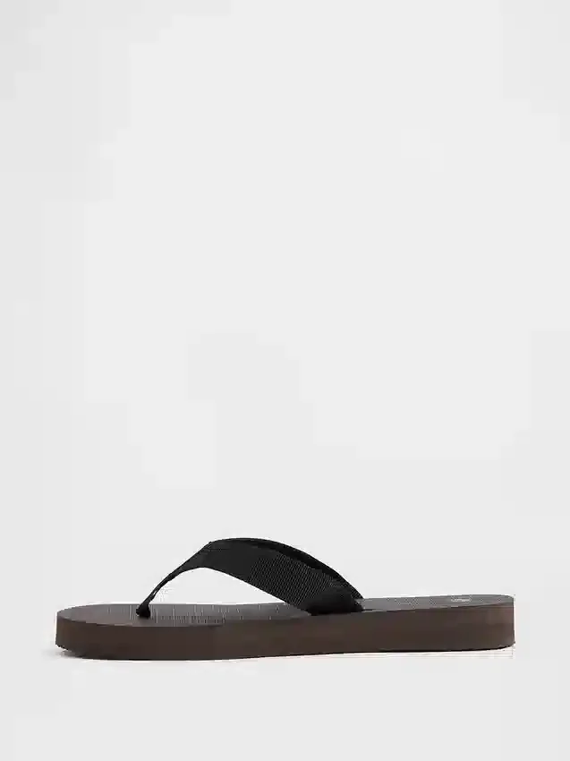 Canvas Platform Flip Flops