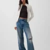 Cashsoft Cable-Knit Crop Zip Cardigan