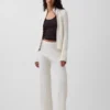 Cashsoft Cable-Knit Crop Zip Cardigan