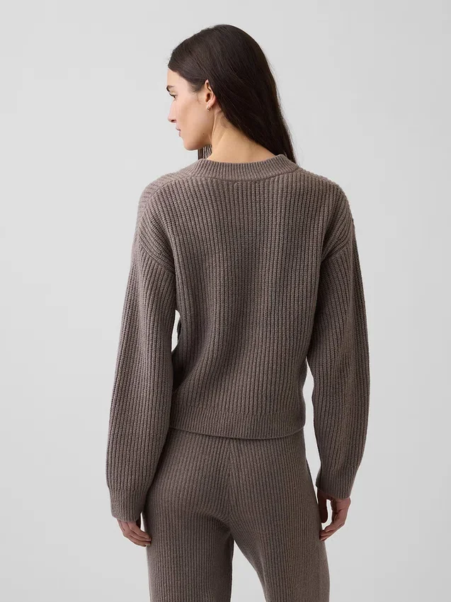 Cashsoft Oversized Shaker-Stitch Cardigan