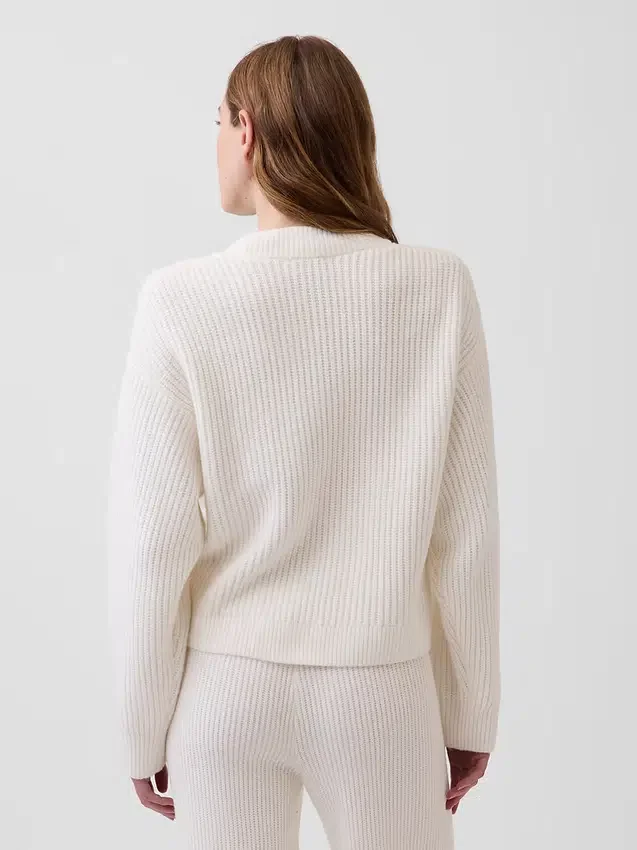 Cashsoft Oversized Shaker-Stitch Cardigan