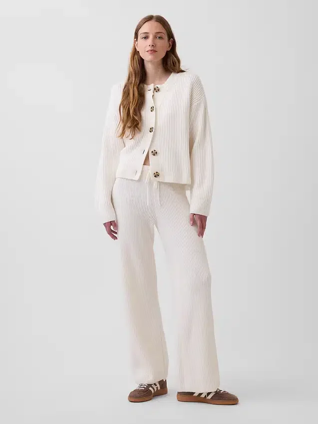 Cashsoft Oversized Shaker-Stitch Cardigan