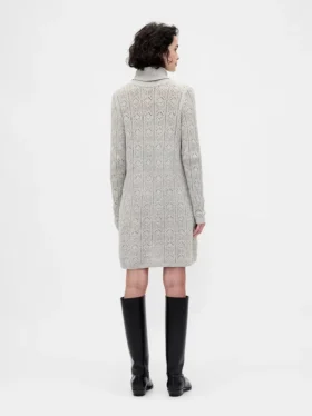 Cashsoft Pointelle Turtleneck Sweater Dress