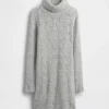 Cashsoft Pointelle Turtleneck Sweater Dress