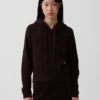 Cashsoft Relaxed Cable-Knit Hoodie