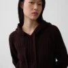 Cashsoft Relaxed Cable-Knit Hoodie