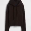 Cashsoft Relaxed Cable-Knit Hoodie
