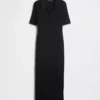 Cashsoft Rib Collared Midi Cardigan Dress
