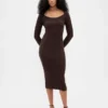 Cashsoft Rib Midi Sweater Dress