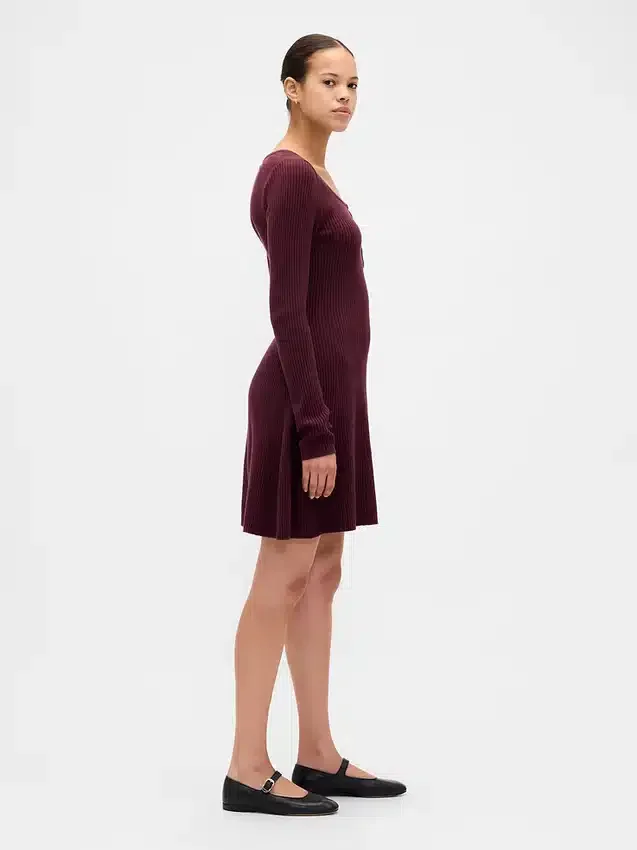 Cashsoft Rib Mini Sweater Dress
