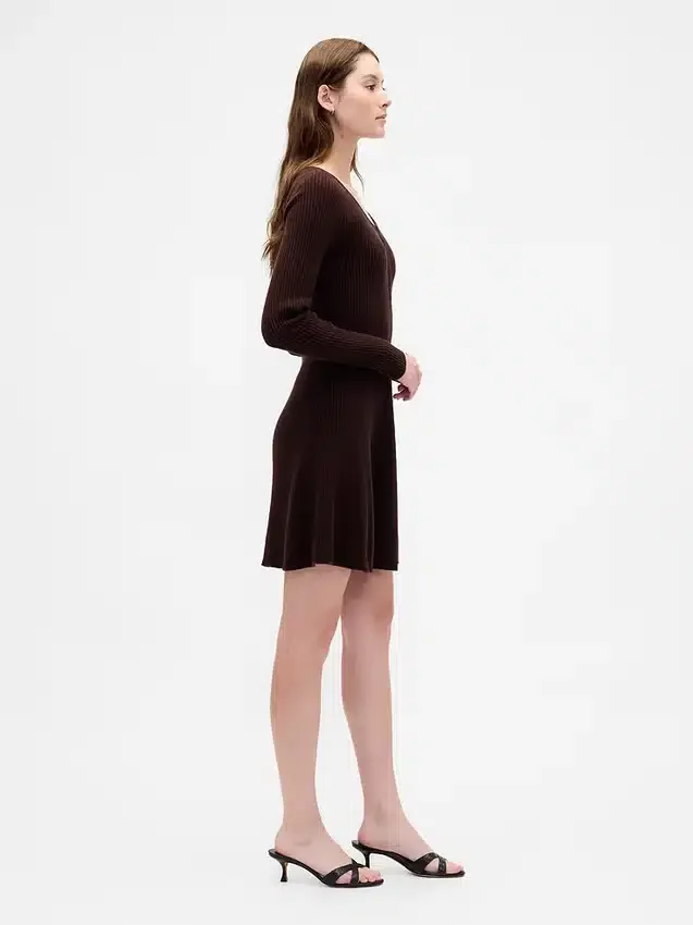 Cashsoft Rib Mini Sweater Dress