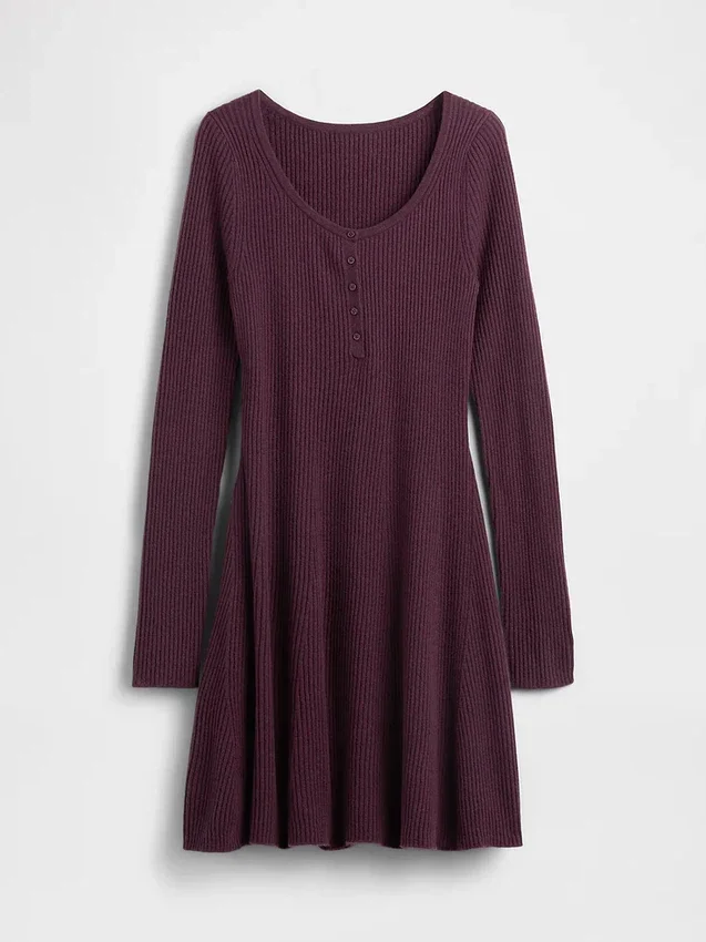 Cashsoft Rib Mini Sweater Dress