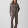 Cashsoft Shaker-Stitch Sweater Pants