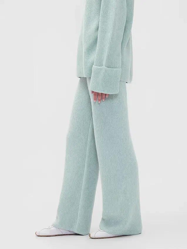 Cashsoft Shaker-Stitch Sweater Pants