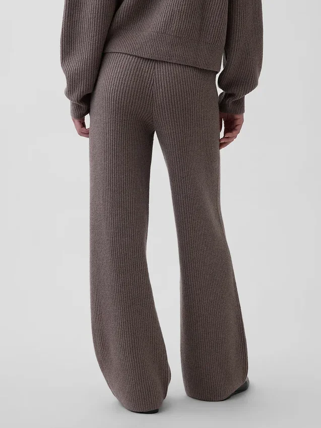Cashsoft Shaker-Stitch Sweater Pants