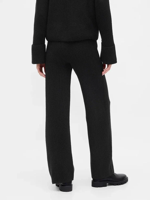 Cashsoft Shaker-Stitch Sweater Pants