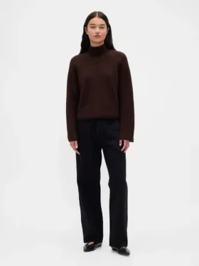 Cashsoft Shaker-Stitch Turtleneck Sweater